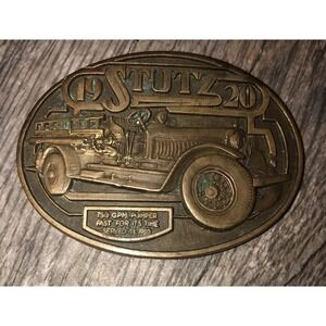L1920 Stutz Firefighter GOM Pumper Belt Buckle #487 1982 Brass
